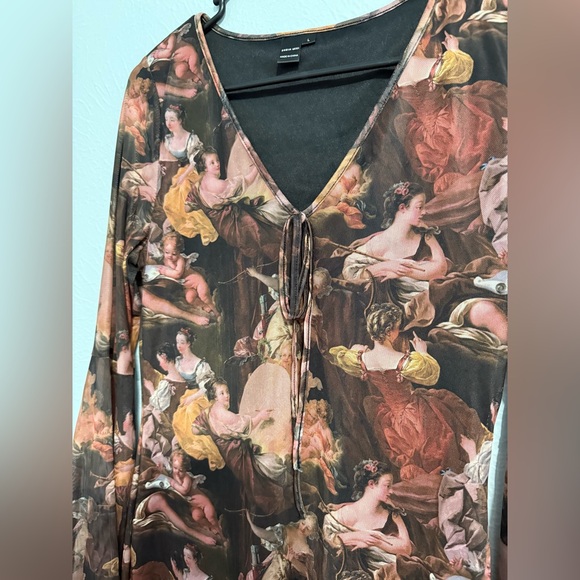 Artistic Print Long Sleeve Dress - Picture 4 of 8